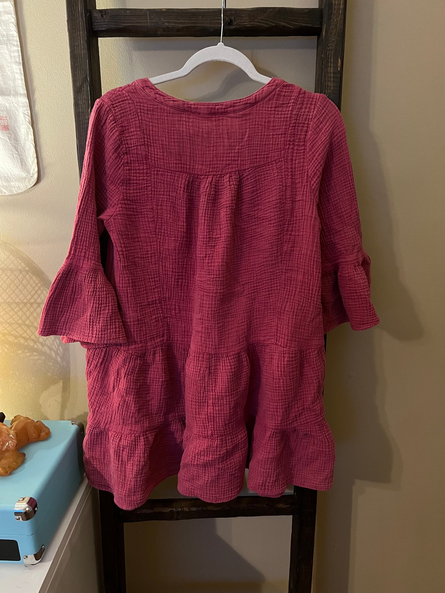 Size Medium Umgee Pink Cotton Blouse