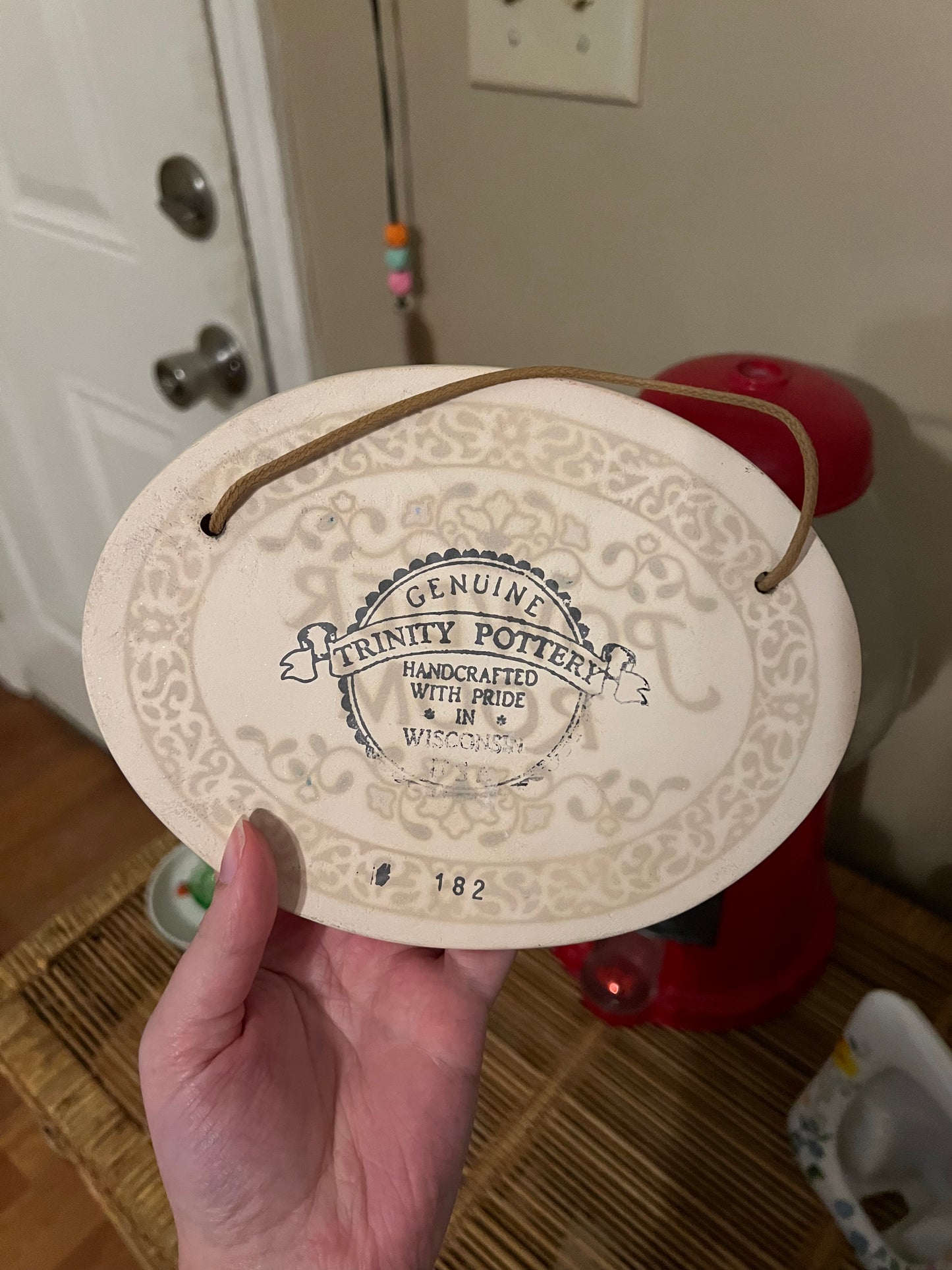 Vintage Trinity Pottery "Powder Room" Sign