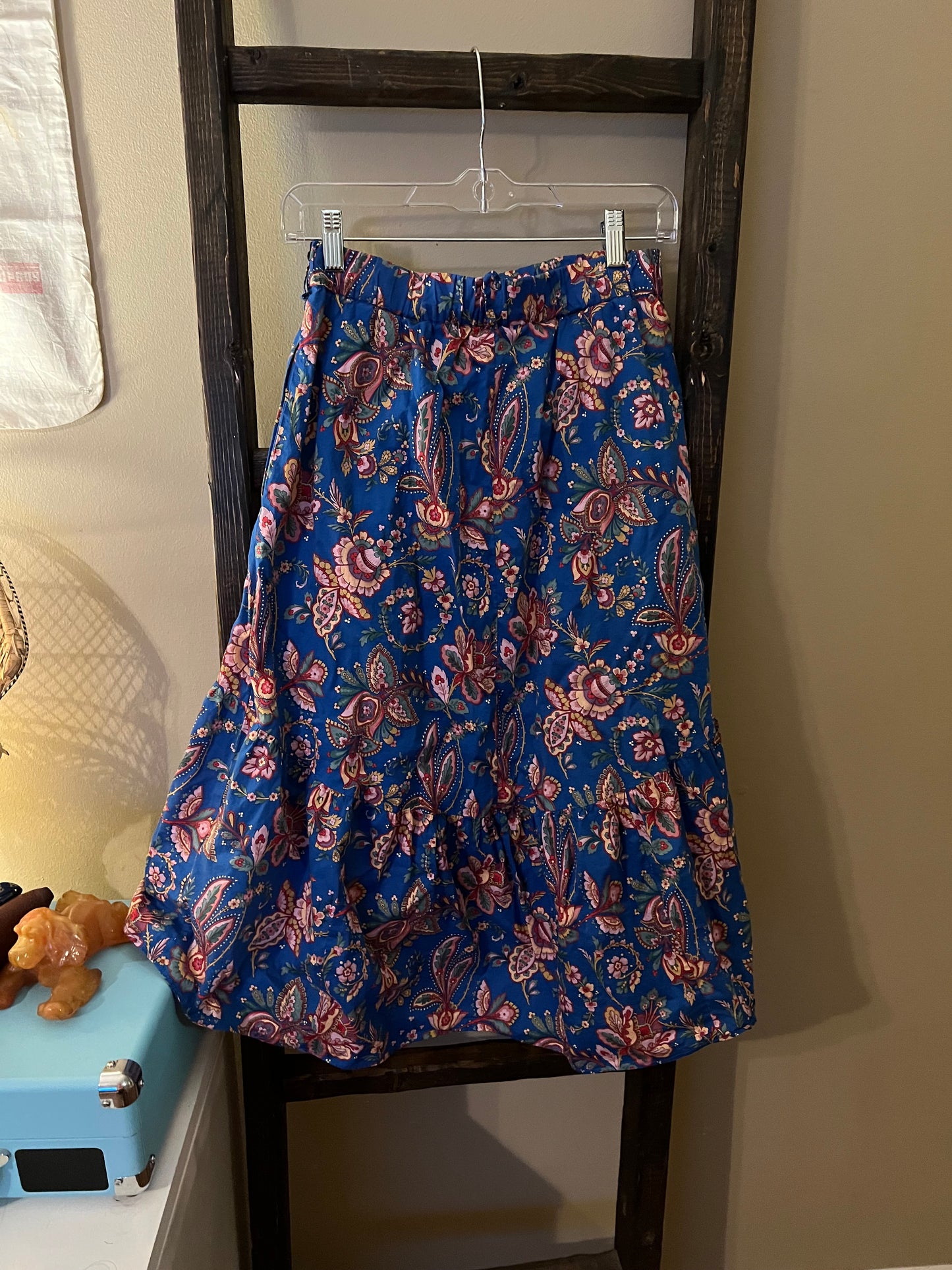 Size 0 J Crew Flora Belle Midi Skirt