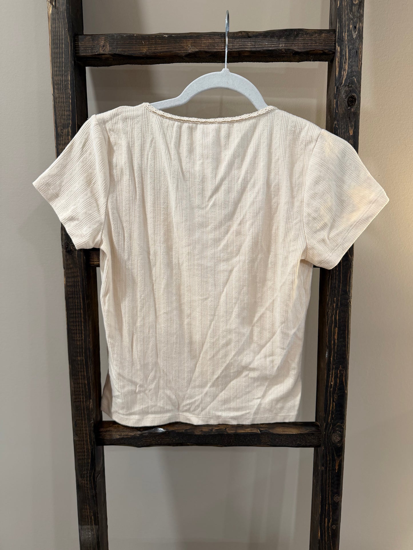 Size Medium Old Navy Lace Trim Bow Top