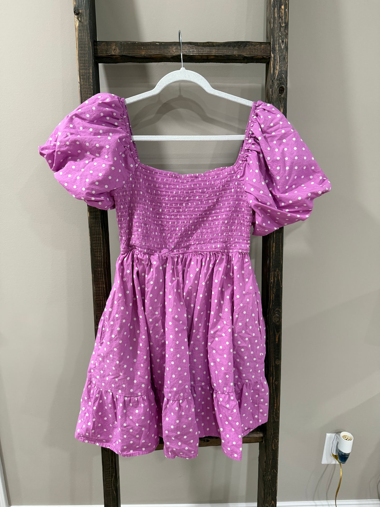 Size Large Entro Azalea Polka Dot Mini Dress
