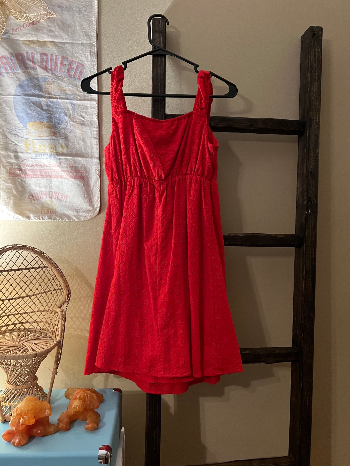 Size Small Sadie & Sage Red Eyelet Dress
