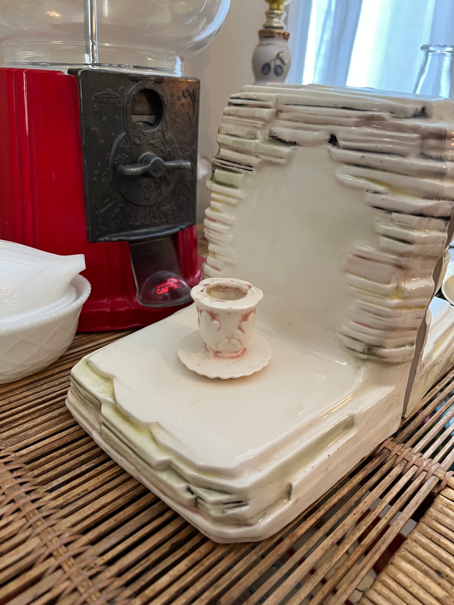 Ceramic Bookshelf Book Ends