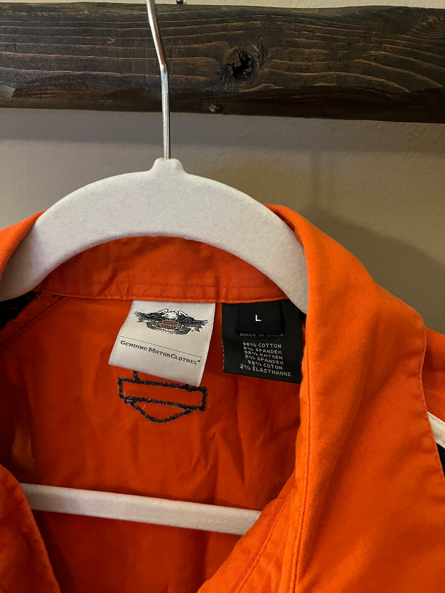 Size Large Harley Davidson Zip Up Top
