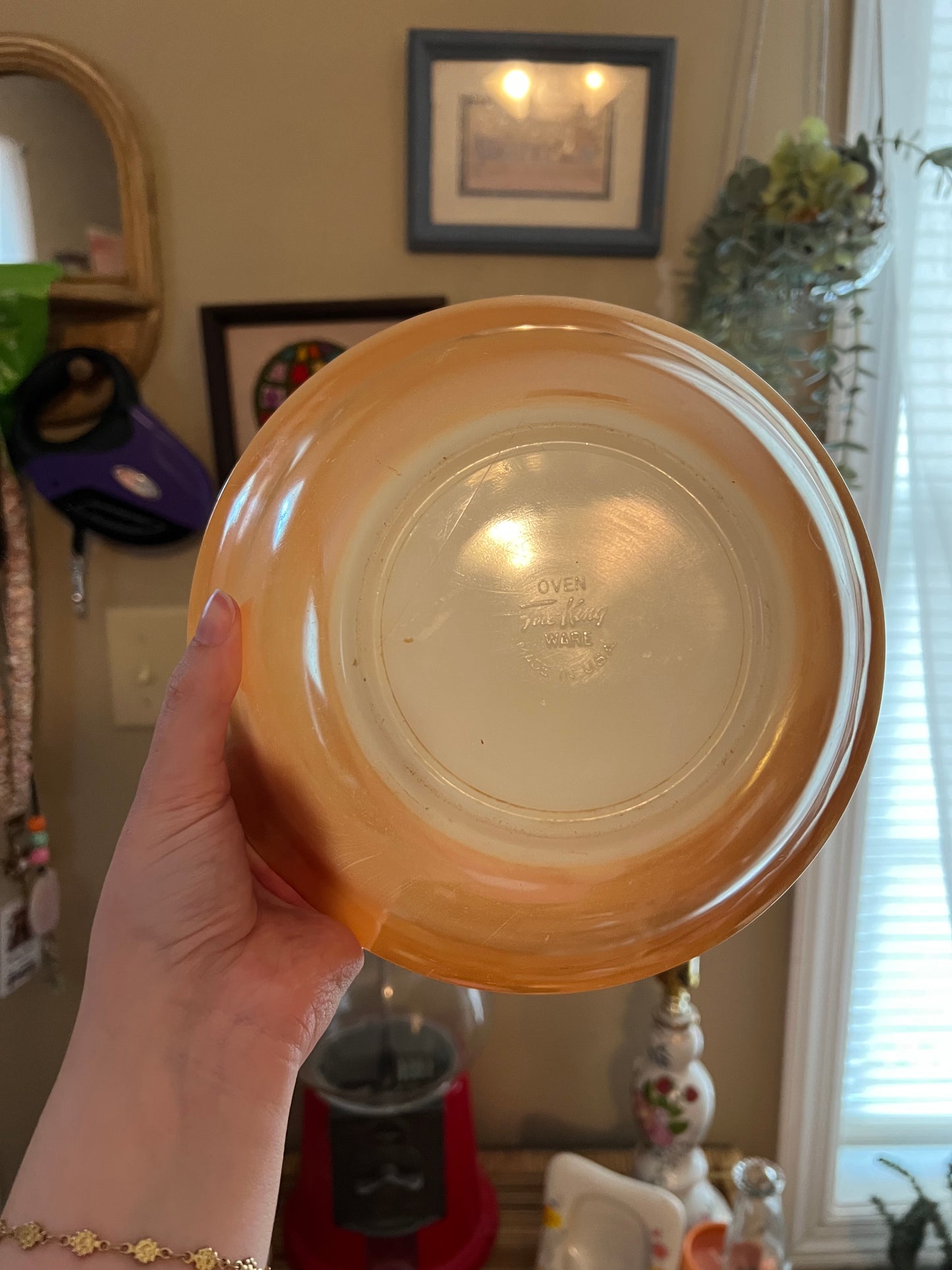 Fire King Peach Luster Bowl