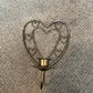 Vintage Brass Heart Wall Sconce