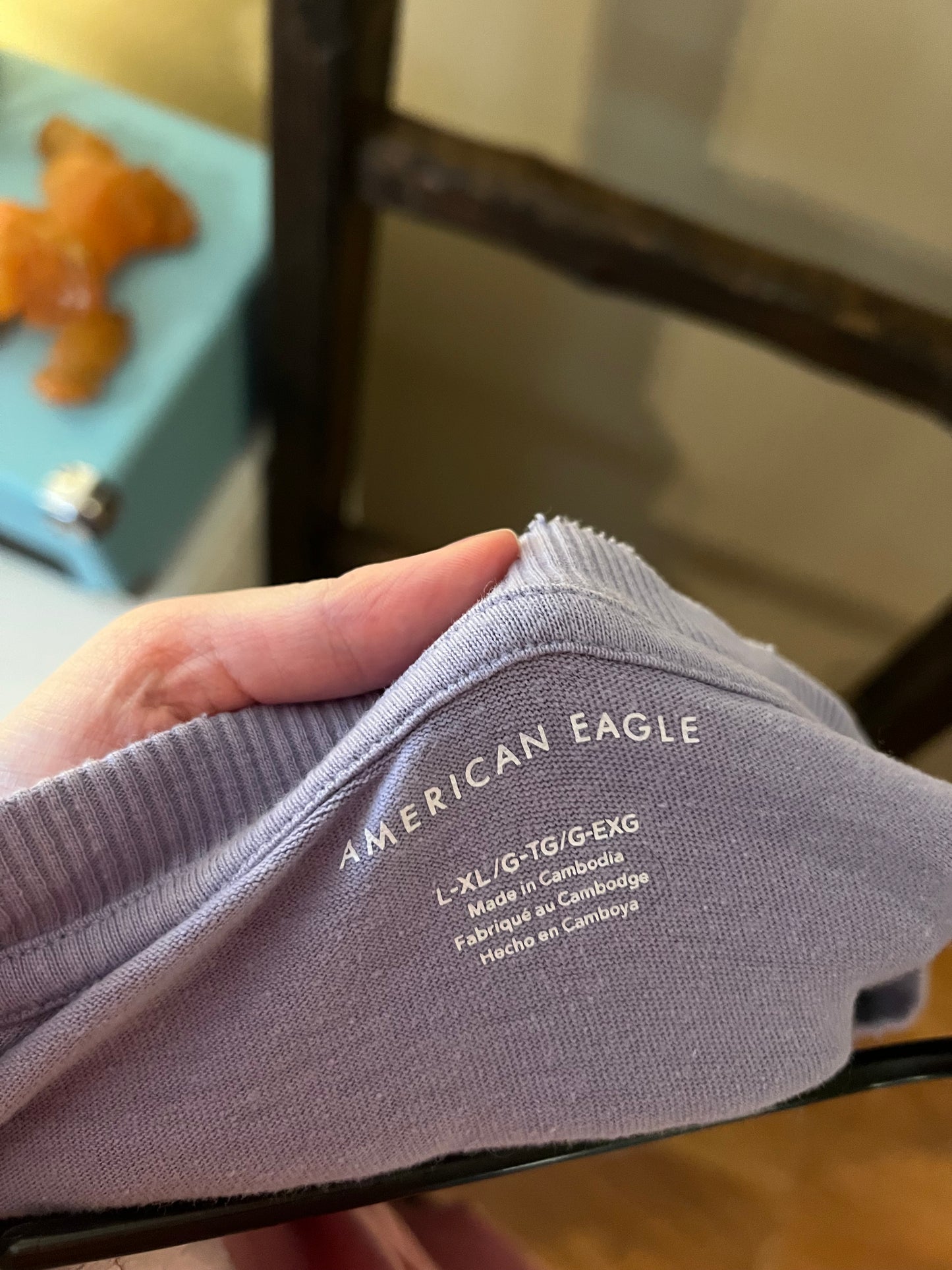 Size L/XL American Eagle Purple Graphic Tee