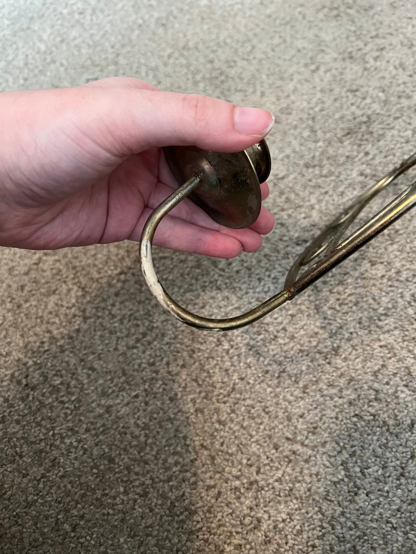 Vintage Brass Heart Wall Sconce