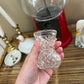 Mini Diamond Cut Glass Vase/Toothpick Holder