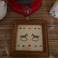 Vintage Rocking Horse Folk Art Paper Cut Silhouettes