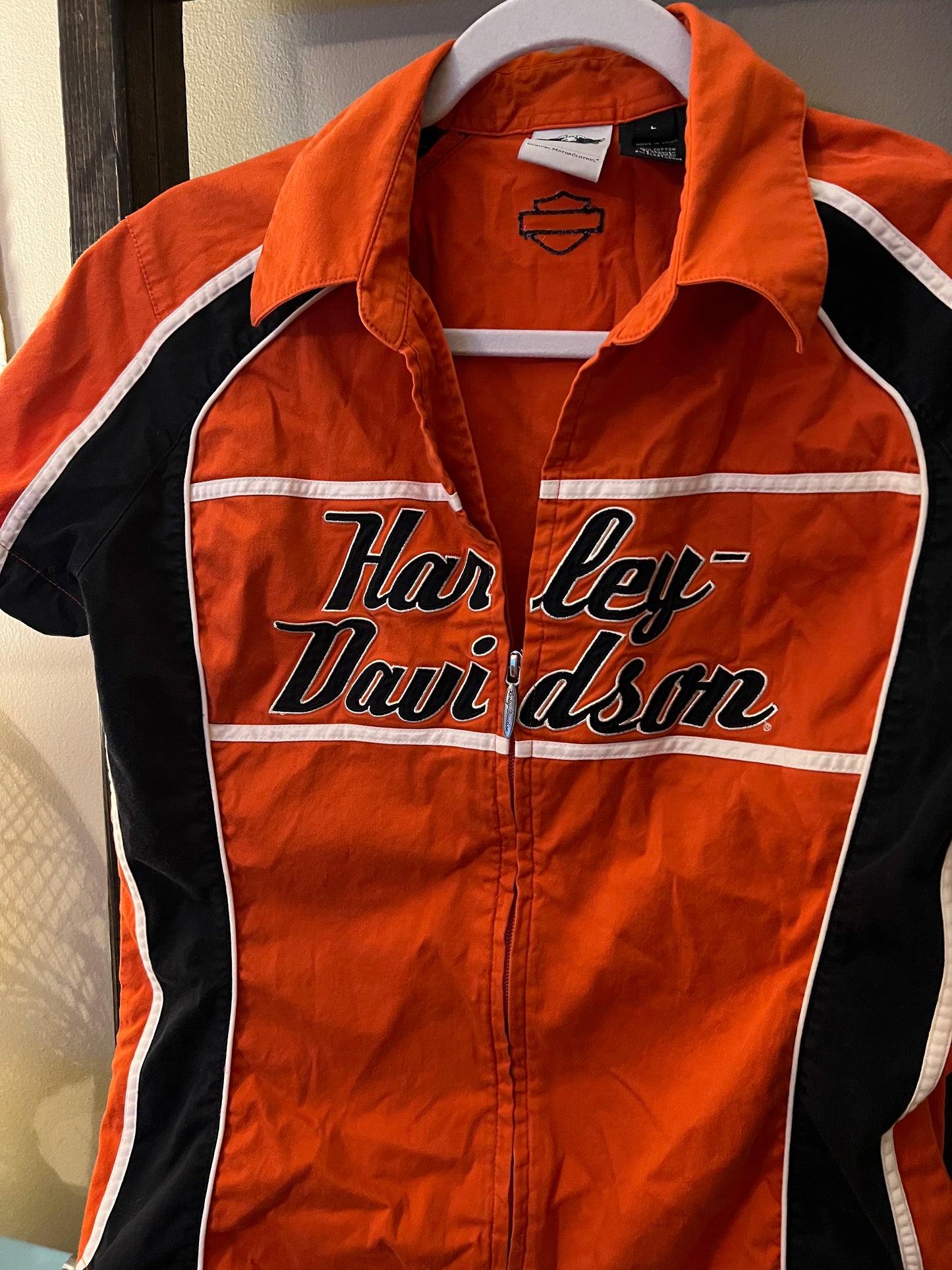 Size Large Harley Davidson Zip Up Top