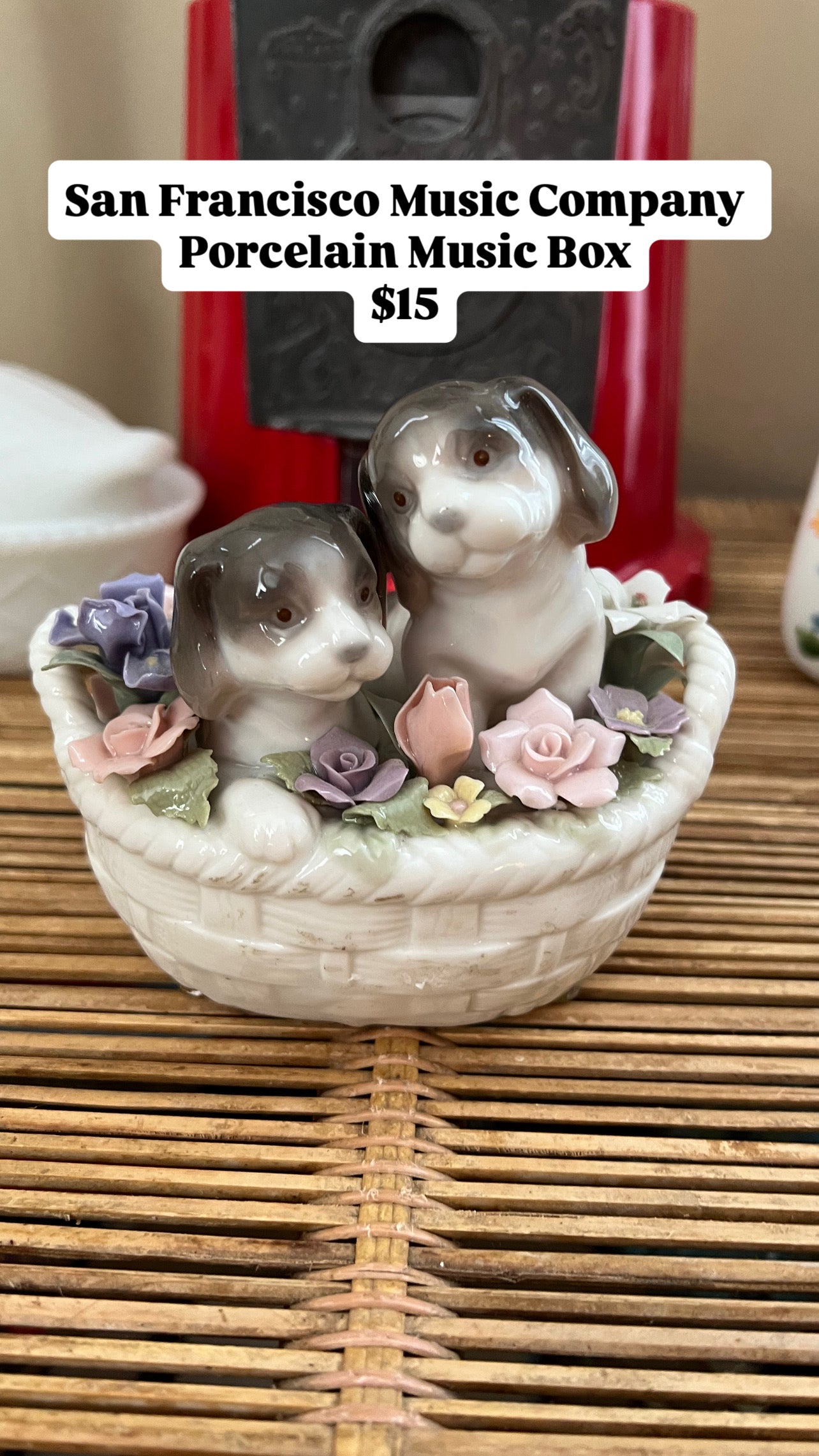 San Francisco Anna Rosa Collection Porcelain Music Box