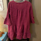 Size Medium Umgee Pink Cotton Blouse