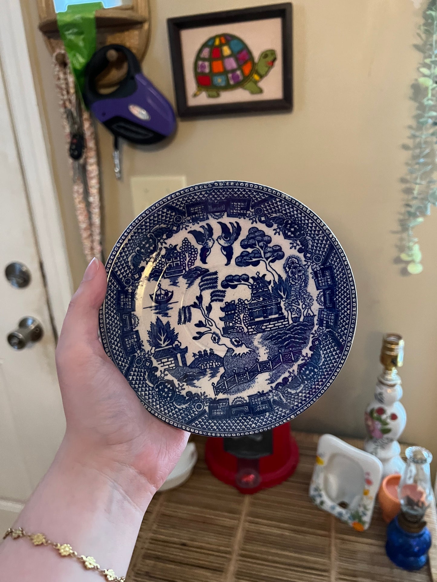Blue Willow Transferware Saucer
