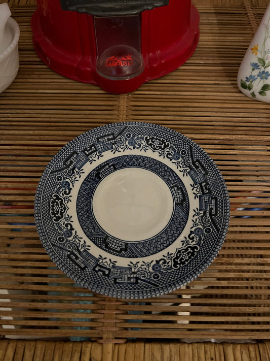 Churchill Blue Willow Porcelain Saucer