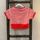 Size Medium Aerie Real Me Seamless Red & White Striped Top