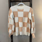 Size Large Zesica Checkered Sweater