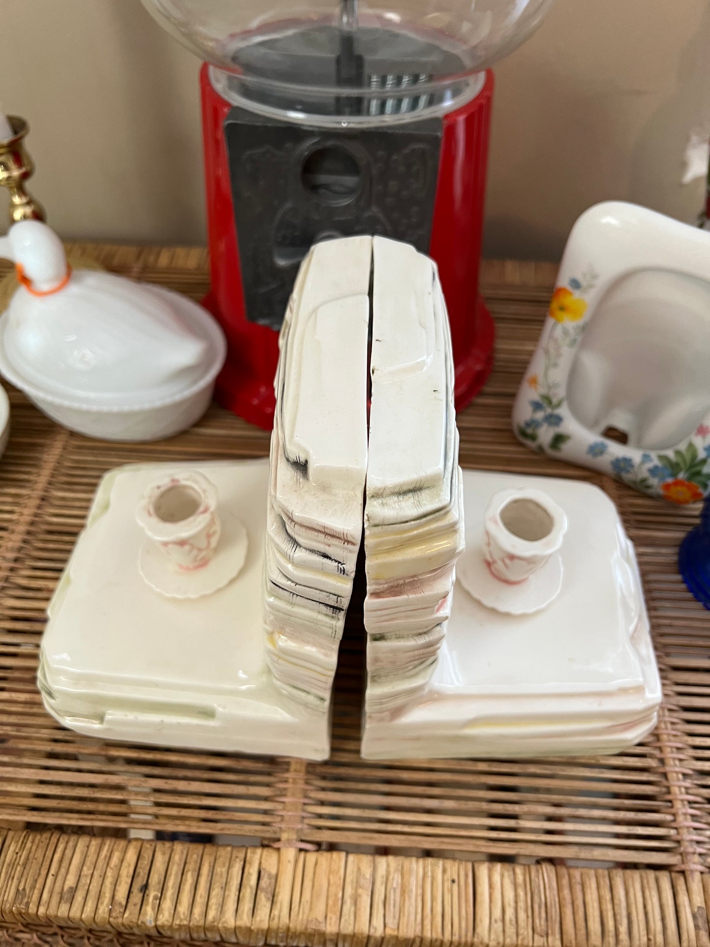 Ceramic Bookshelf Book Ends