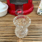 Mini Diamond Cut Glass Vase/Toothpick Holder