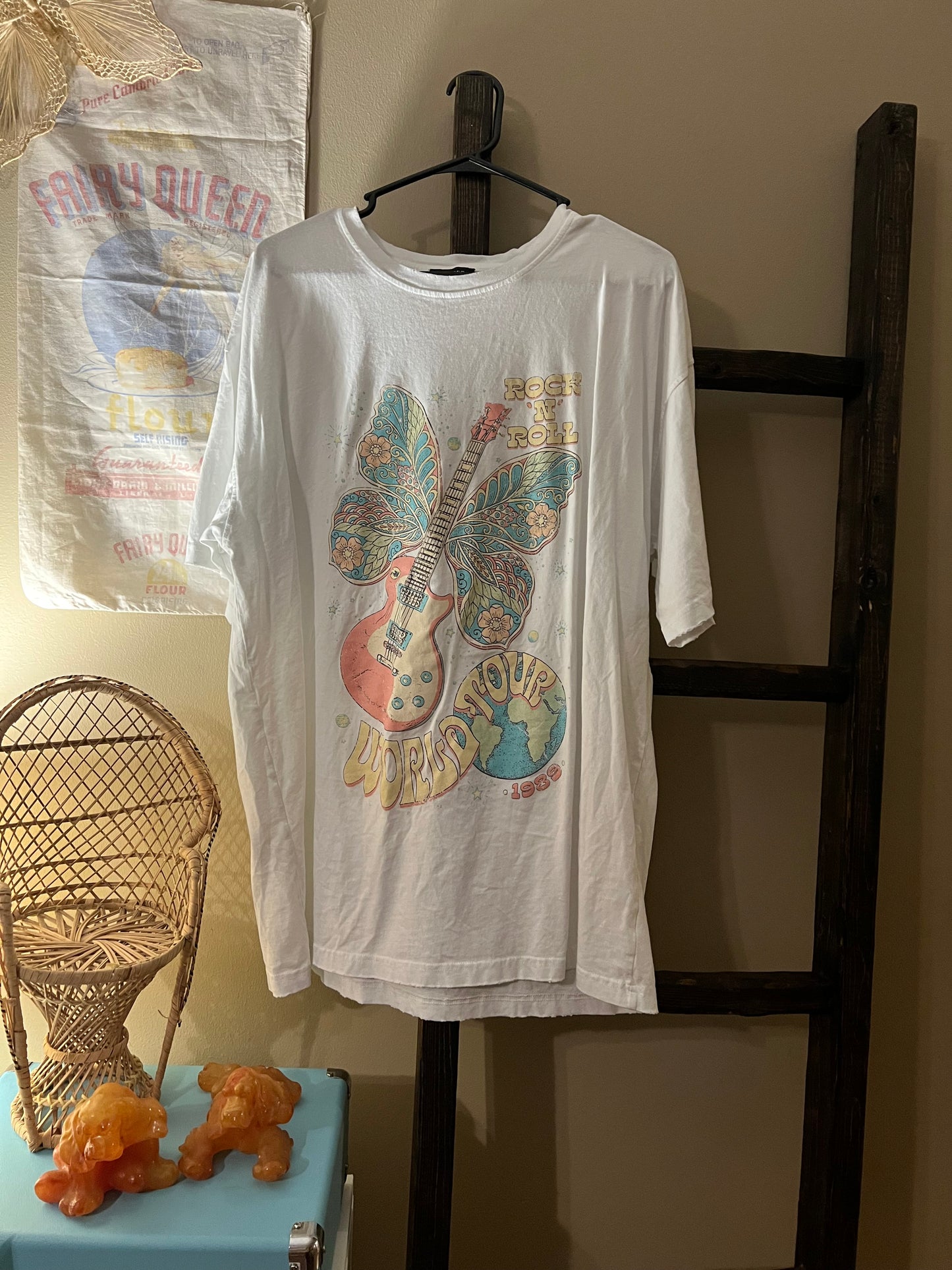 Size M/L Zutter USA Oversized Rock N' Roll Graphic Tee