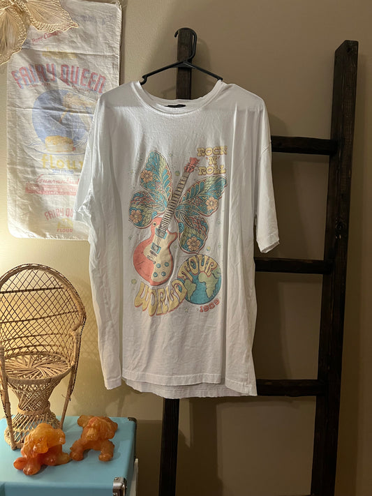 Size M/L Zutter USA Oversized Rock N' Roll Graphic Tee