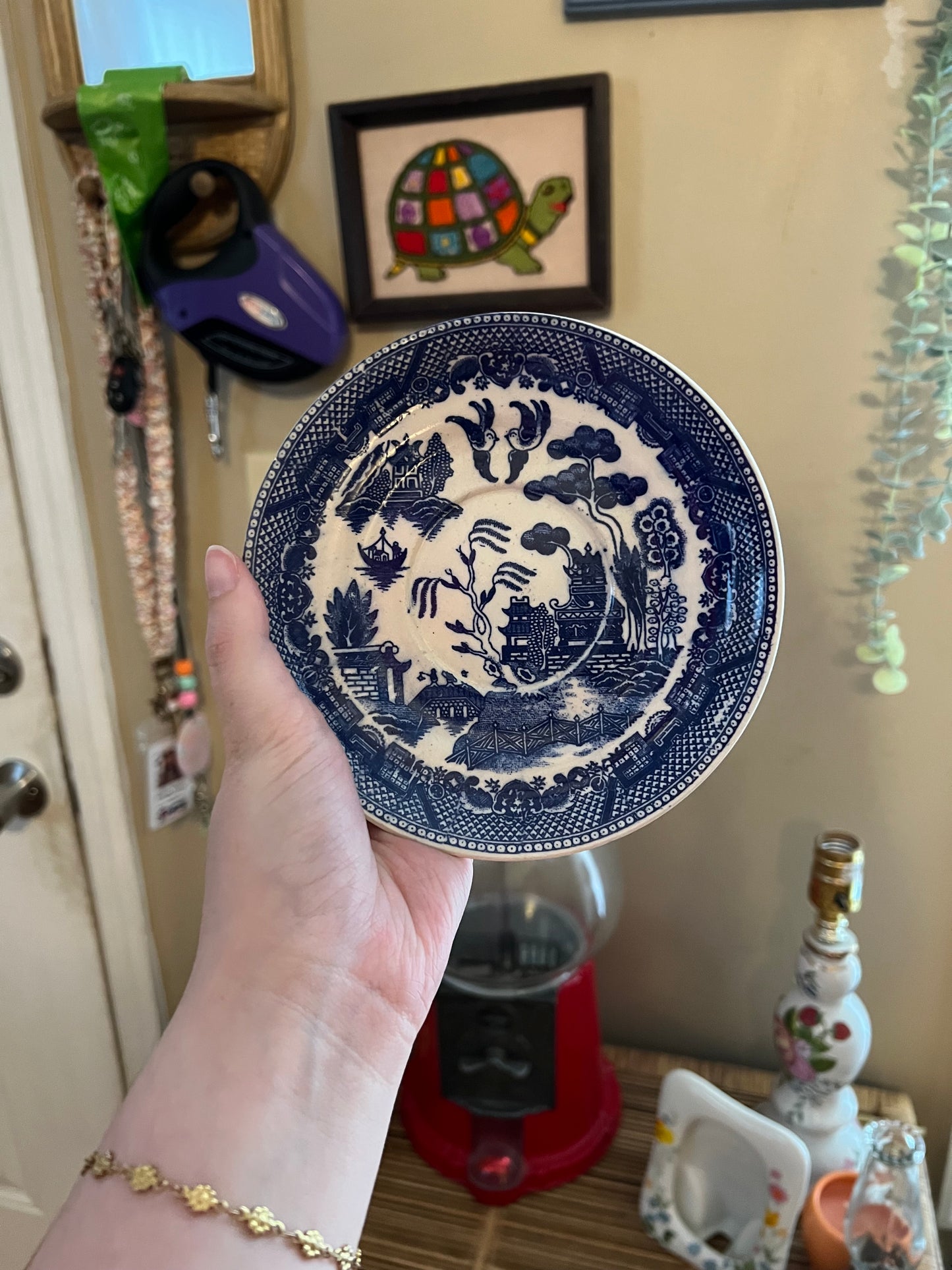 Blue Willow Transferware Saucer