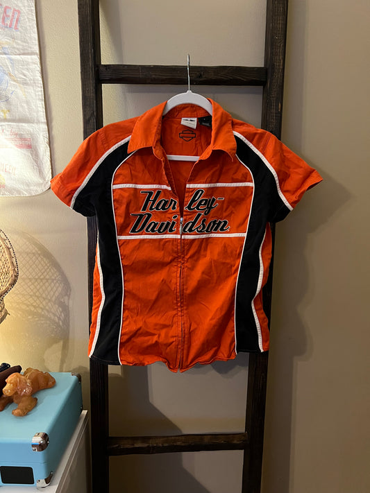 Size Large Harley Davidson Zip Up Top