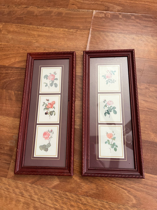 Set of 2 Rose Picture Frames