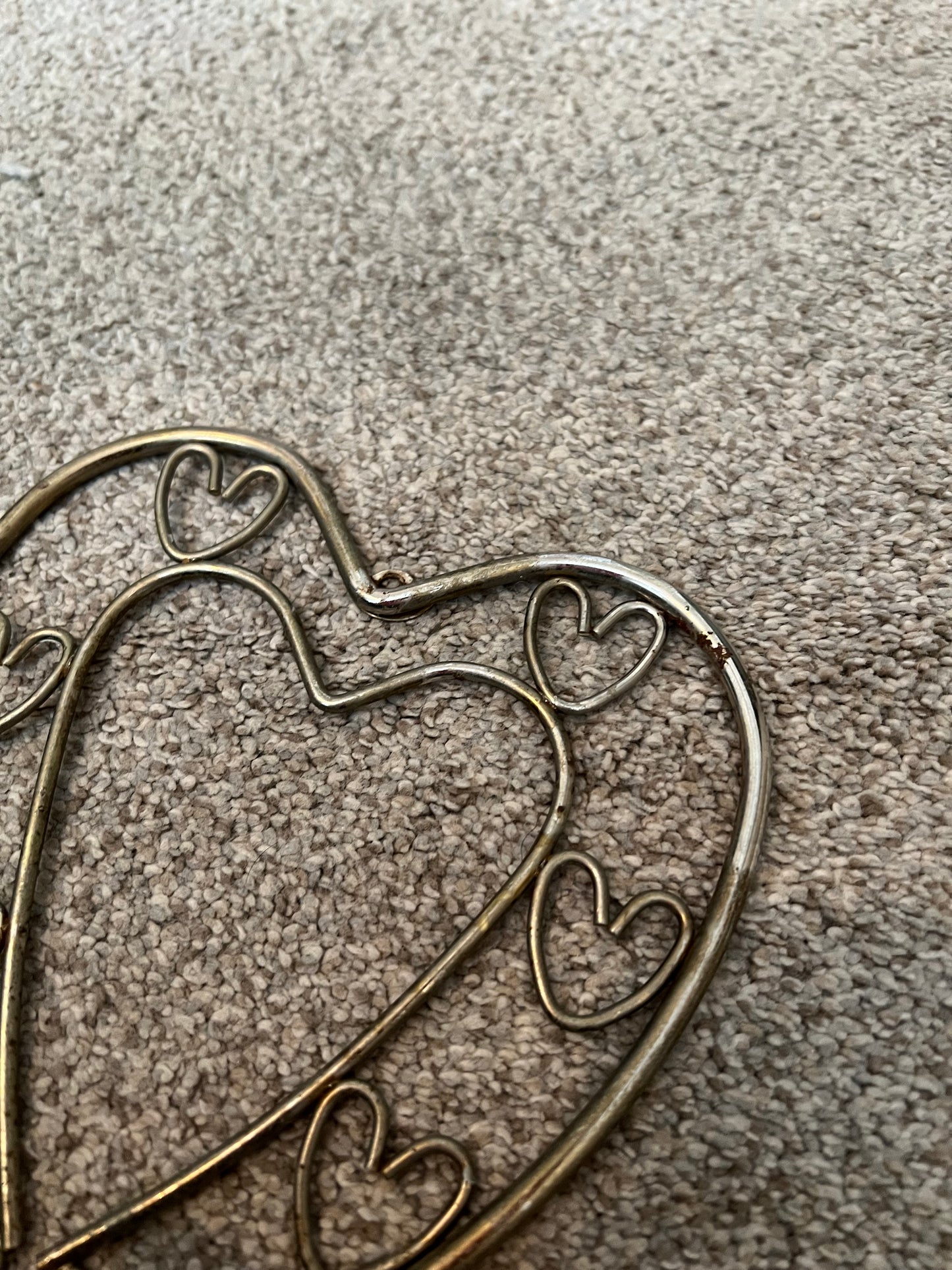 Vintage Brass Heart Wall Sconce