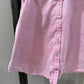 Size Medium Entro Boutique Pink Denim Button-Up Ruffle Top
