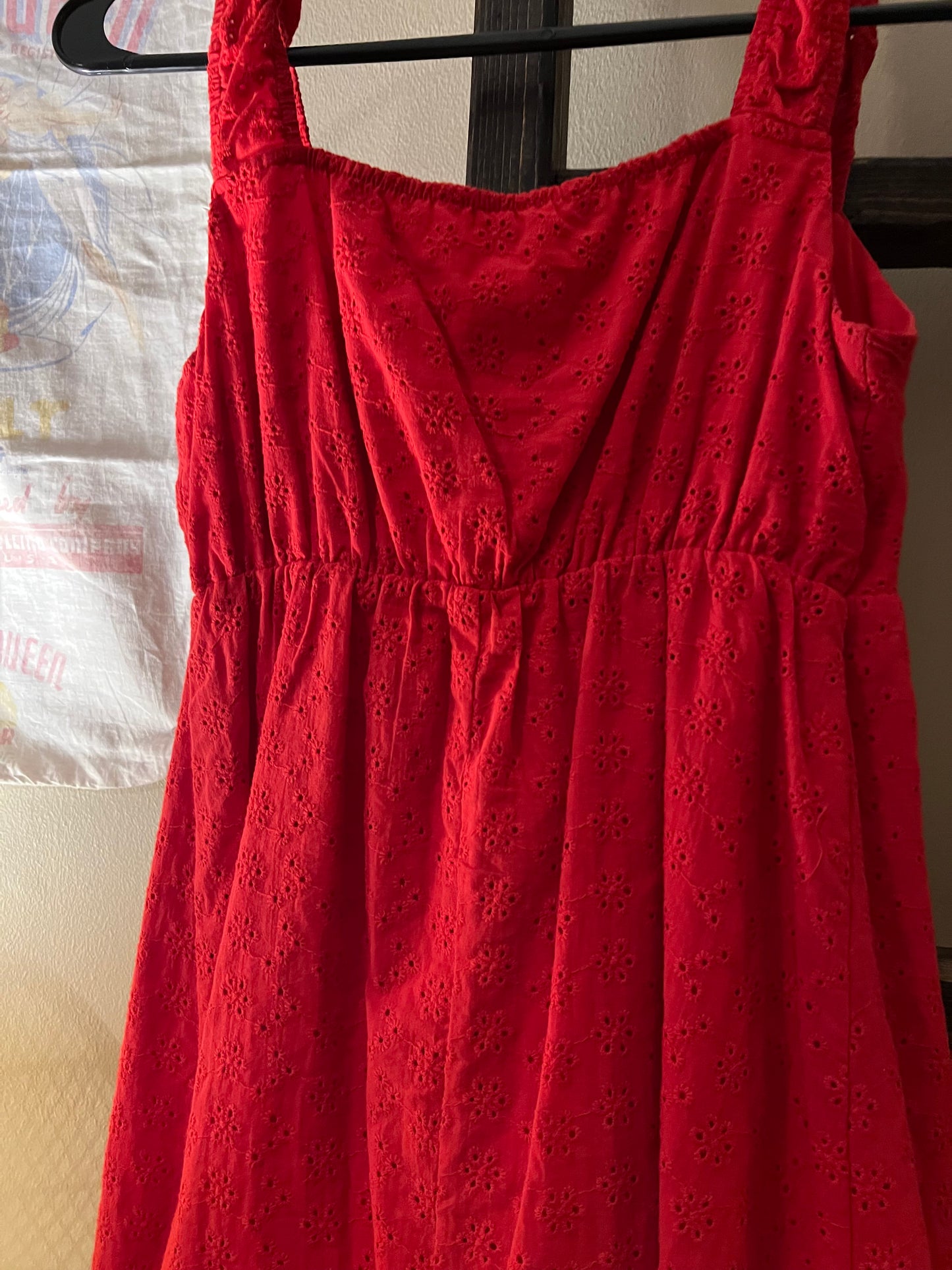 Size Small Sadie & Sage Red Eyelet Dress