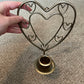 Vintage Brass Heart Wall Sconce