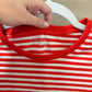 Size Medium Aerie Real Me Seamless Red & White Striped Top