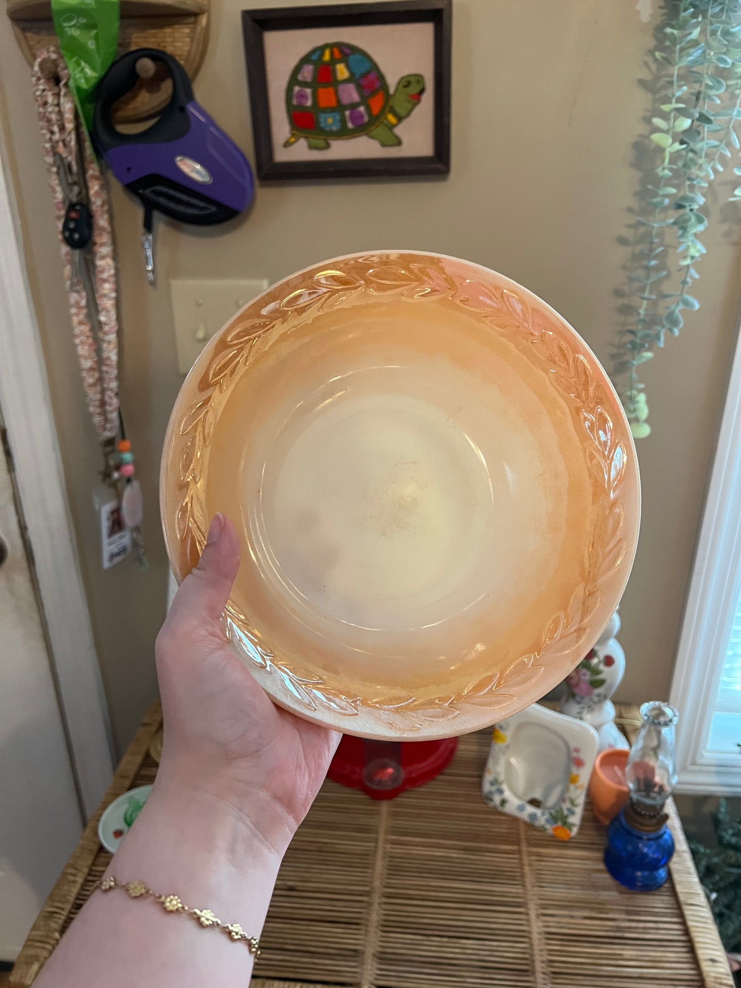 Fire King Peach Luster Bowl