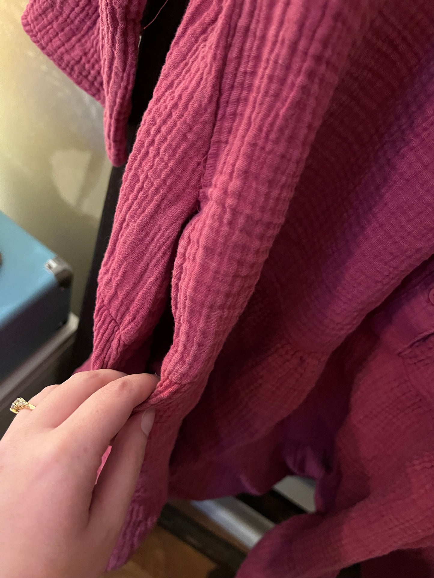 Size Medium Umgee Pink Cotton Blouse