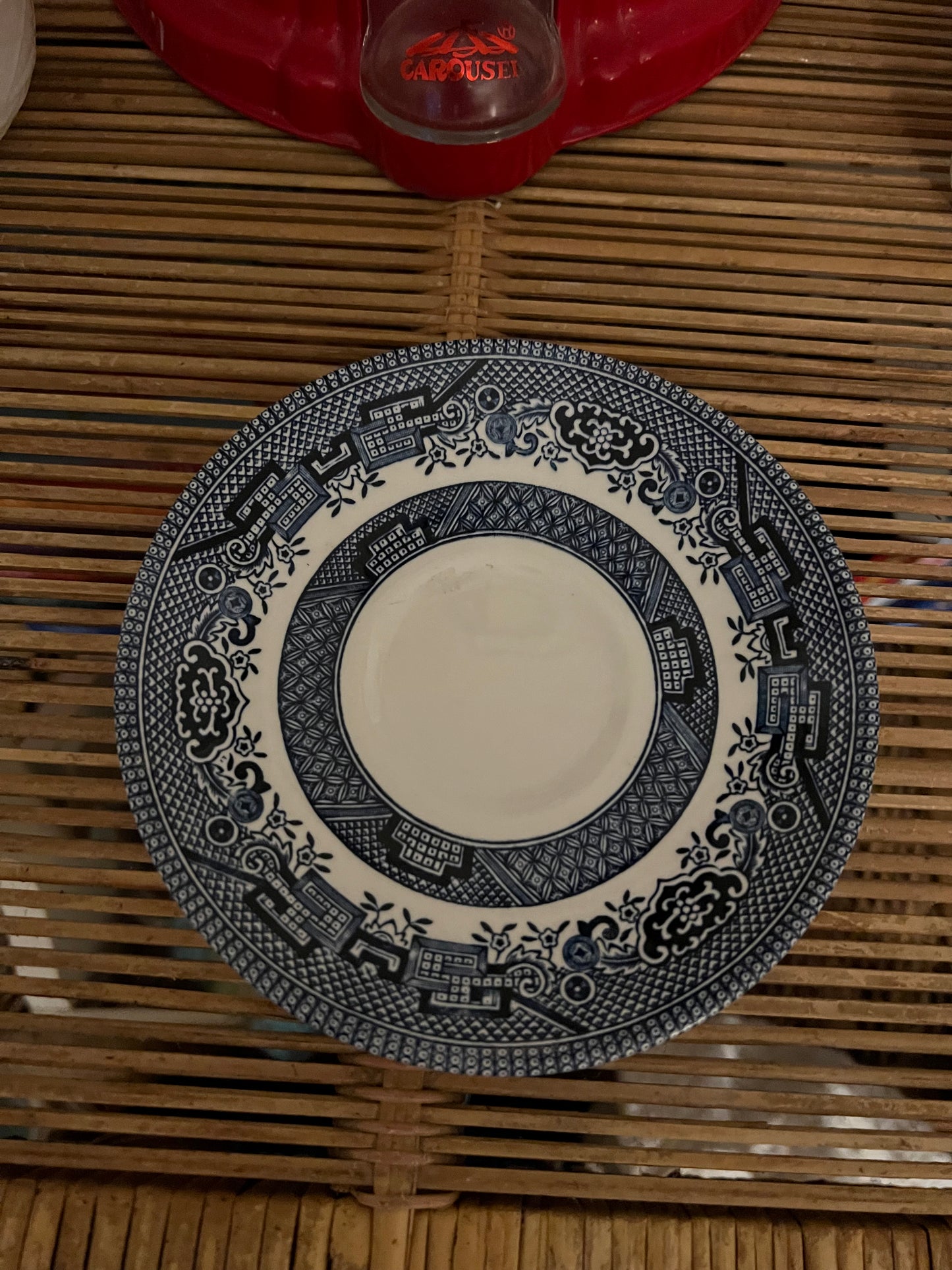 Churchill Blue Willow Porcelain Saucer