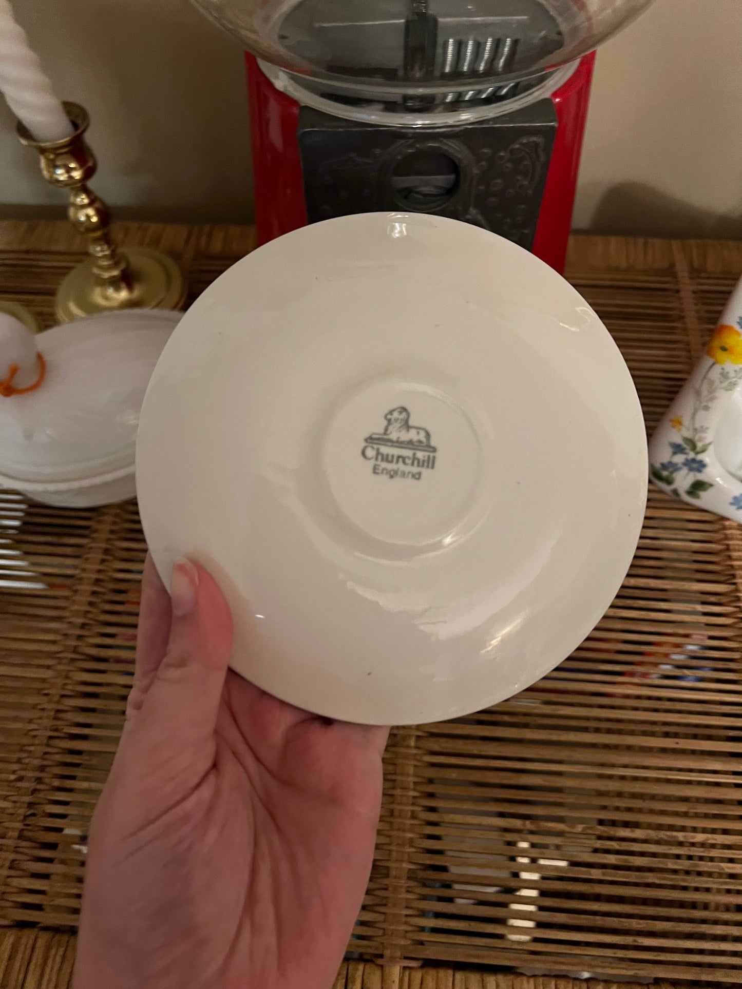 Churchill Blue Willow Porcelain Saucer