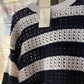 Size Large Universal Thread Navy & White Striped Sweater