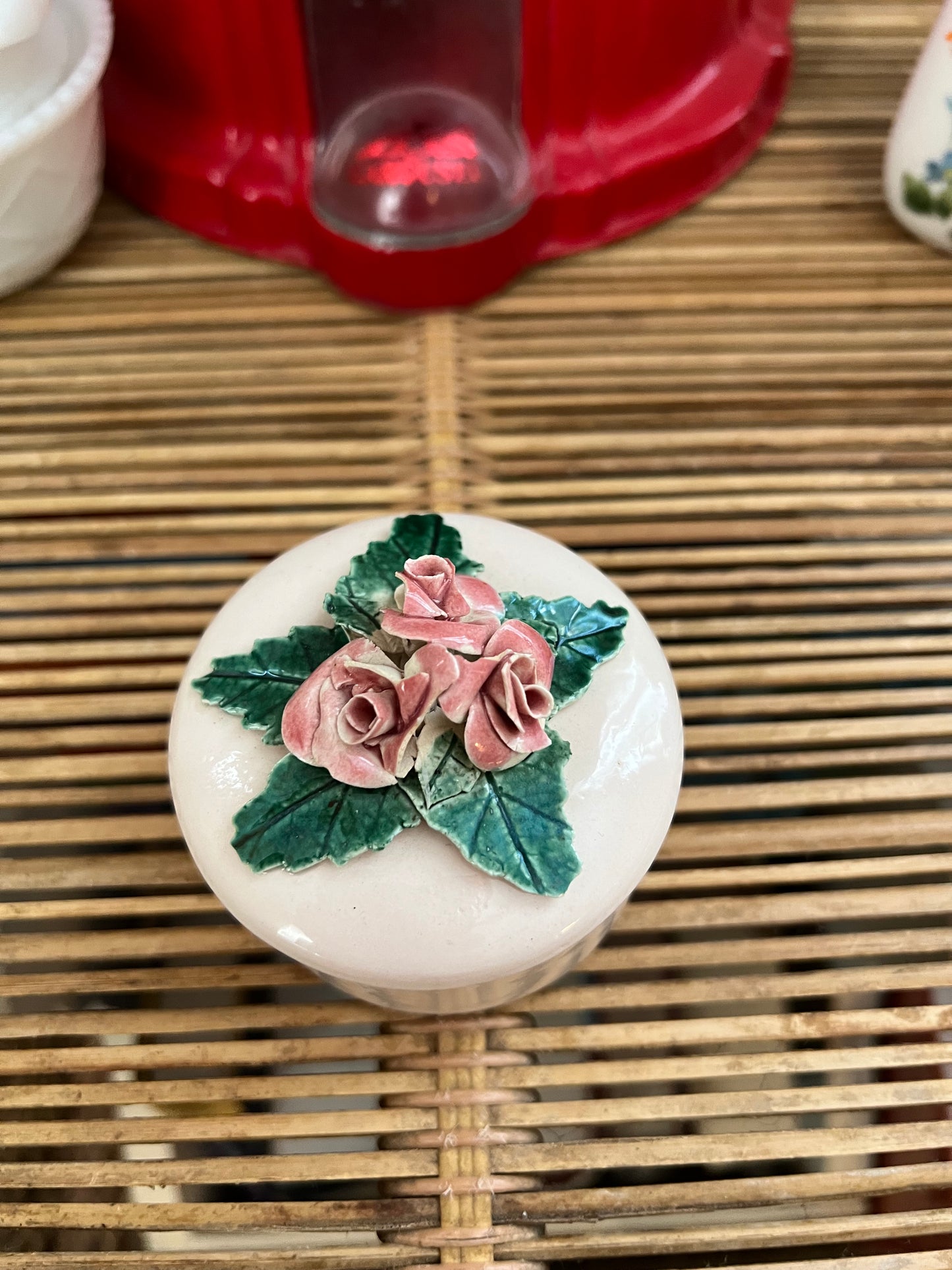 Rose Ceramic Trinket Box