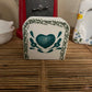 Green Heart Stoneware Napkin Holder
