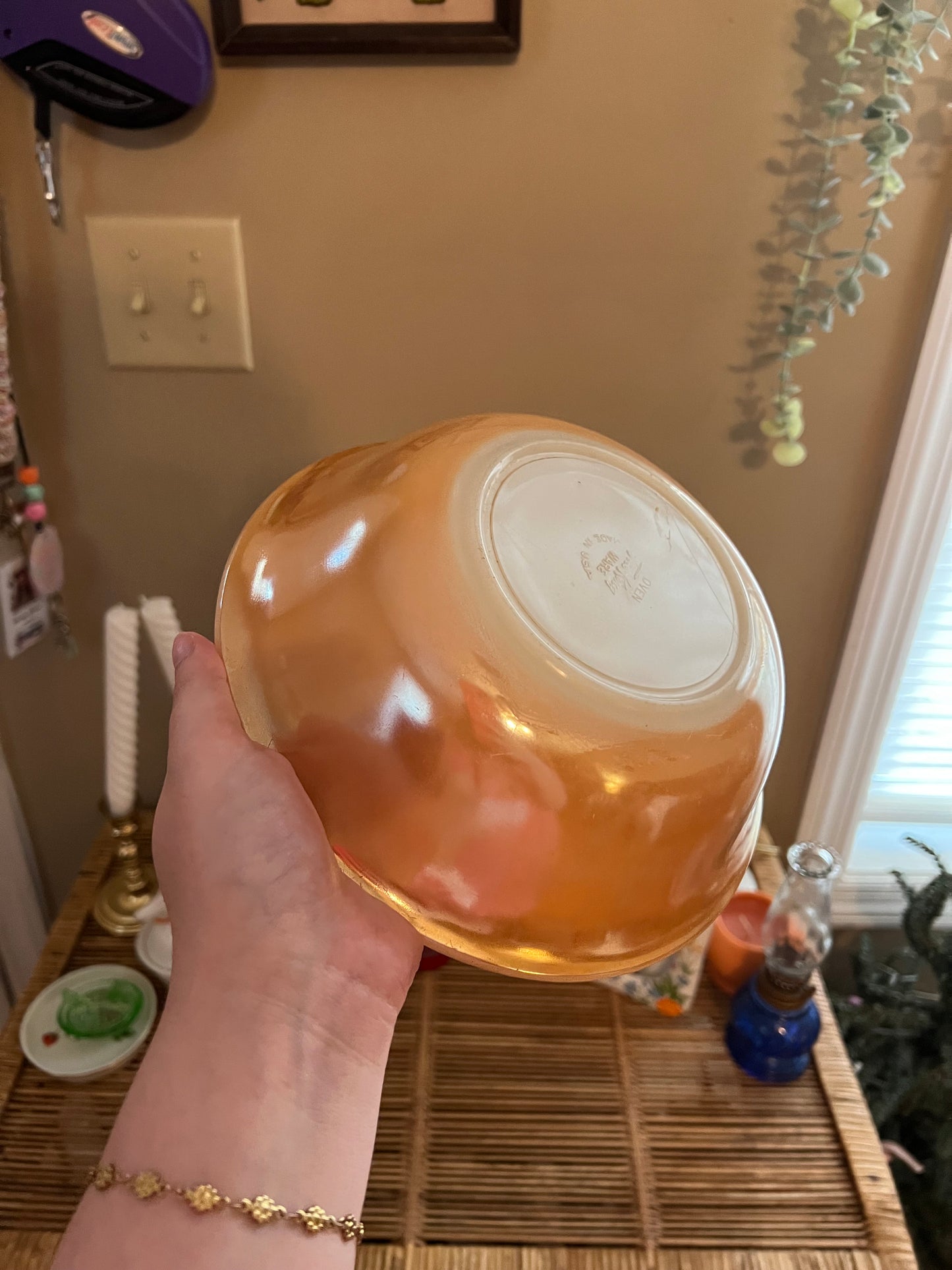 Fire King Peach Luster Bowl