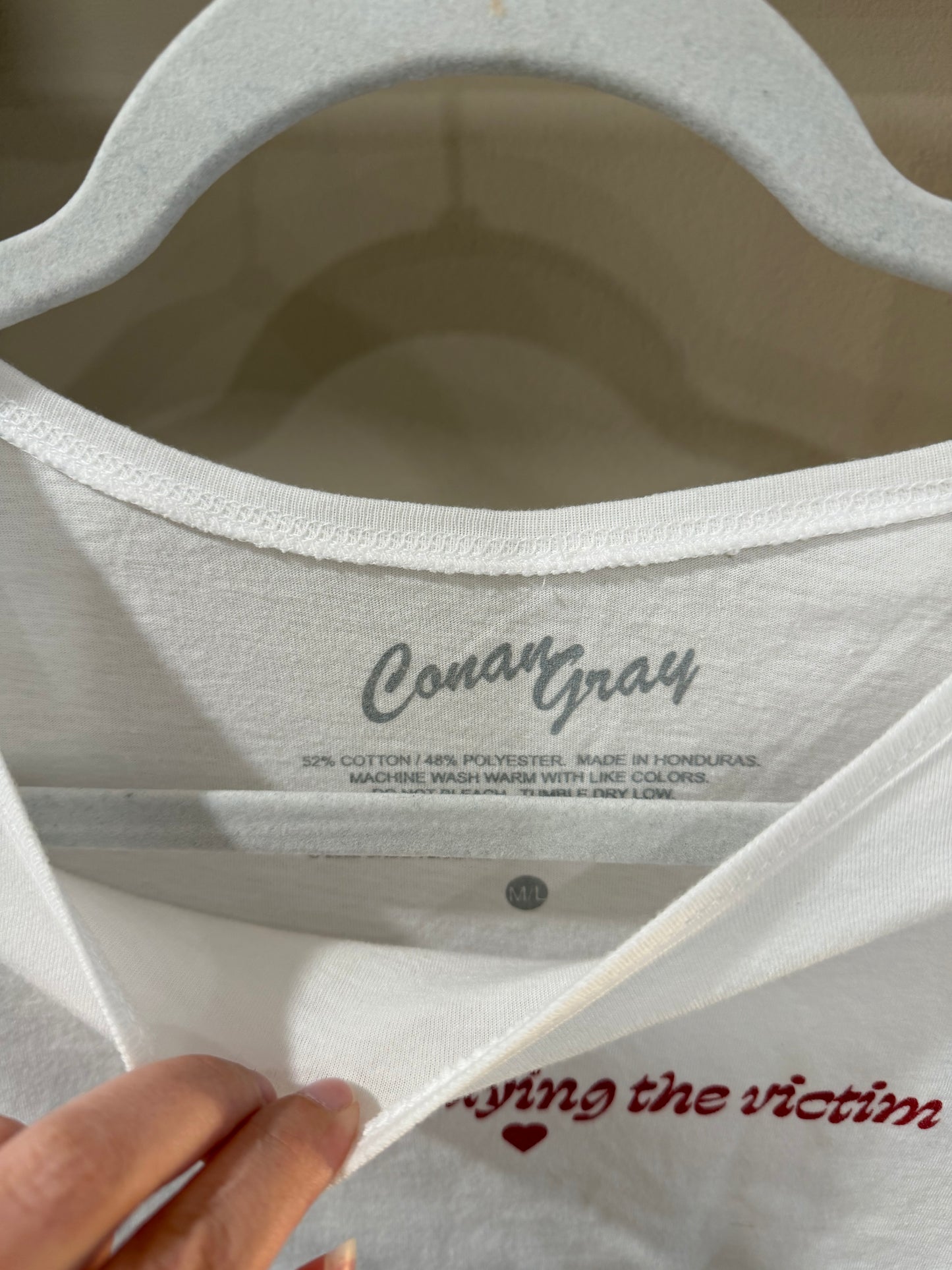 Size M/L Conan Gray ‘Memories’ Cropped Baby Tee