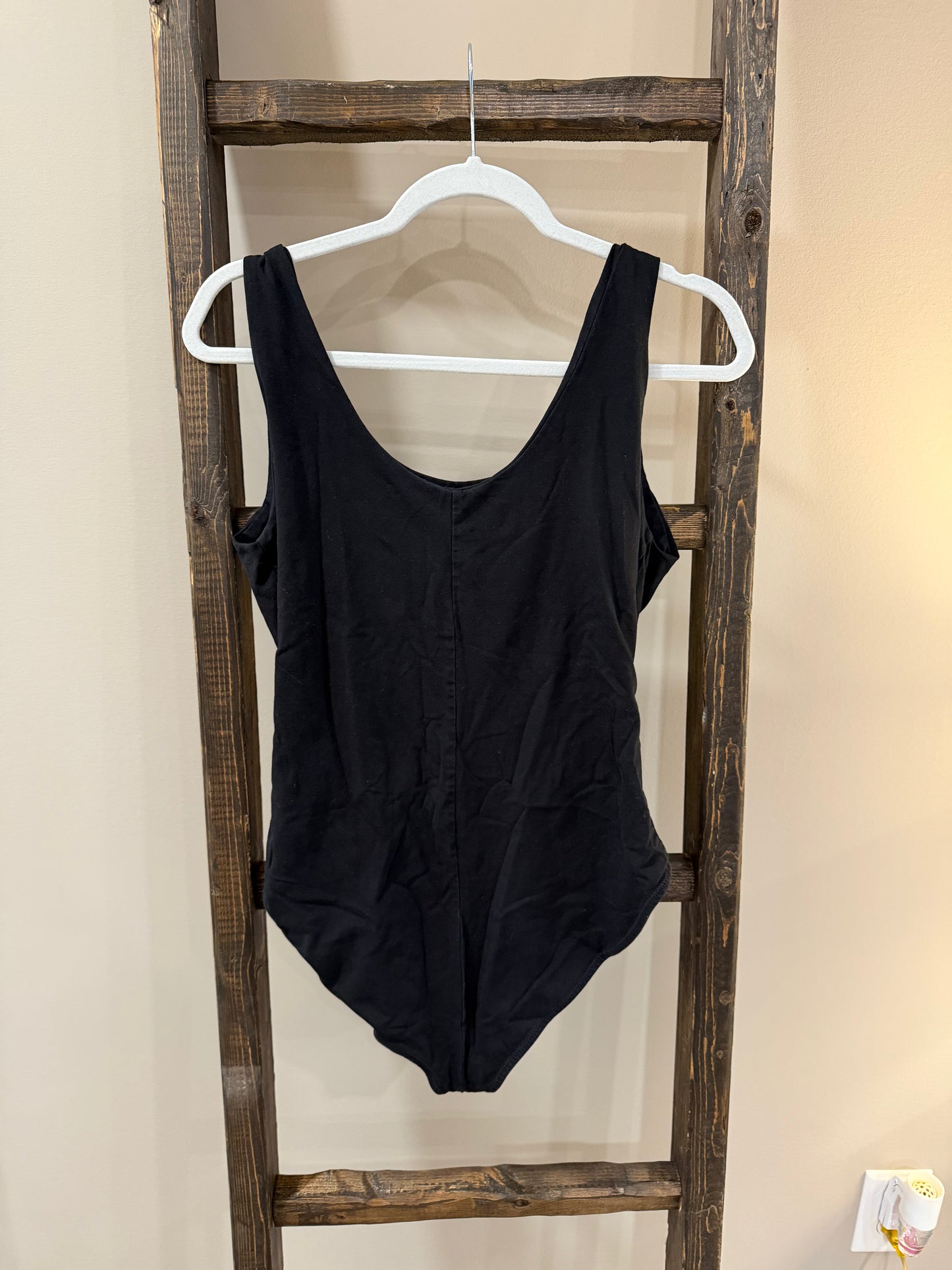 Size XL Pact Black Organic Cotton Bodysuit