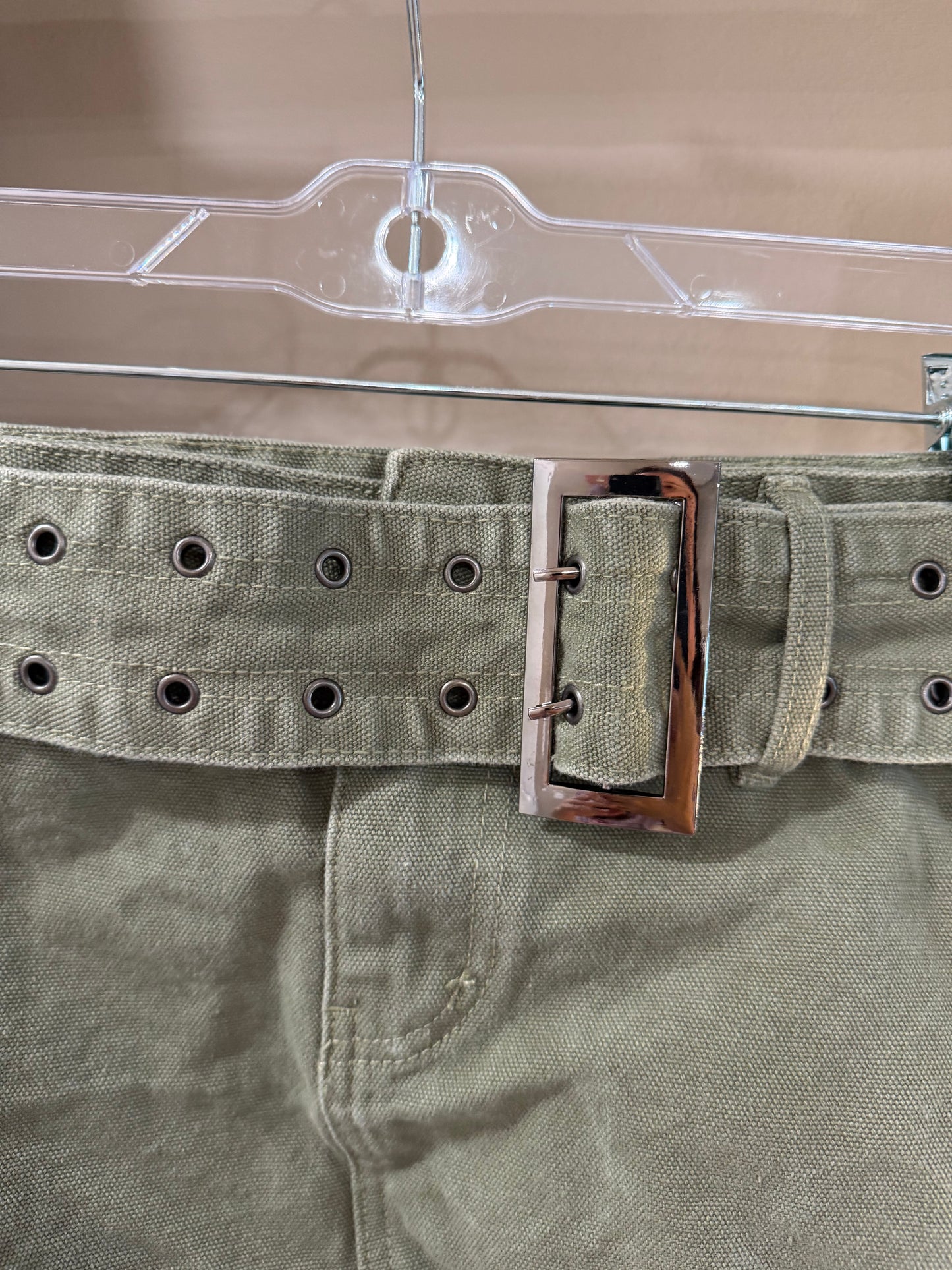 Size 4 Princess Polly Green Cargo Mini Skirt