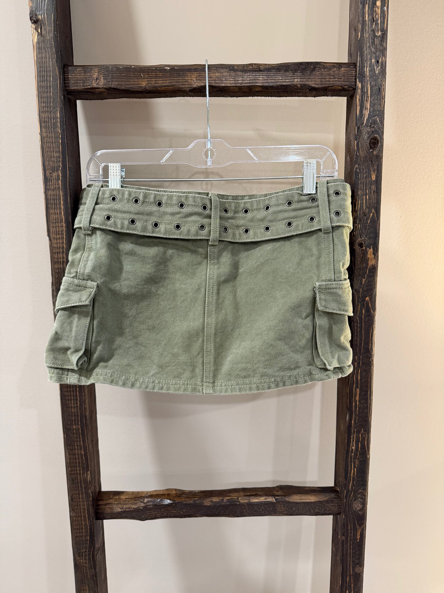 Size 4 Princess Polly Green Cargo Mini Skirt