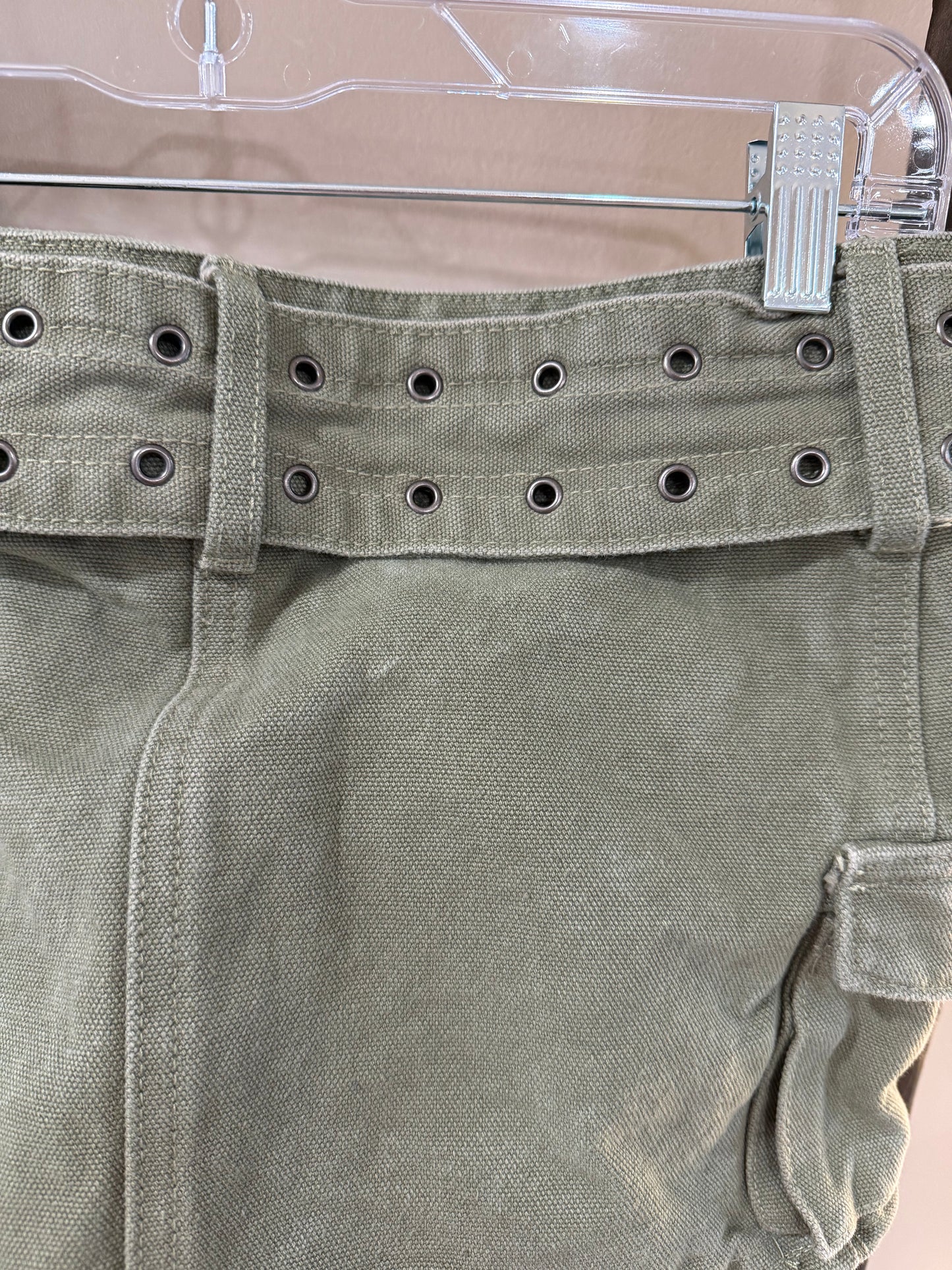 Size 4 Princess Polly Green Cargo Mini Skirt