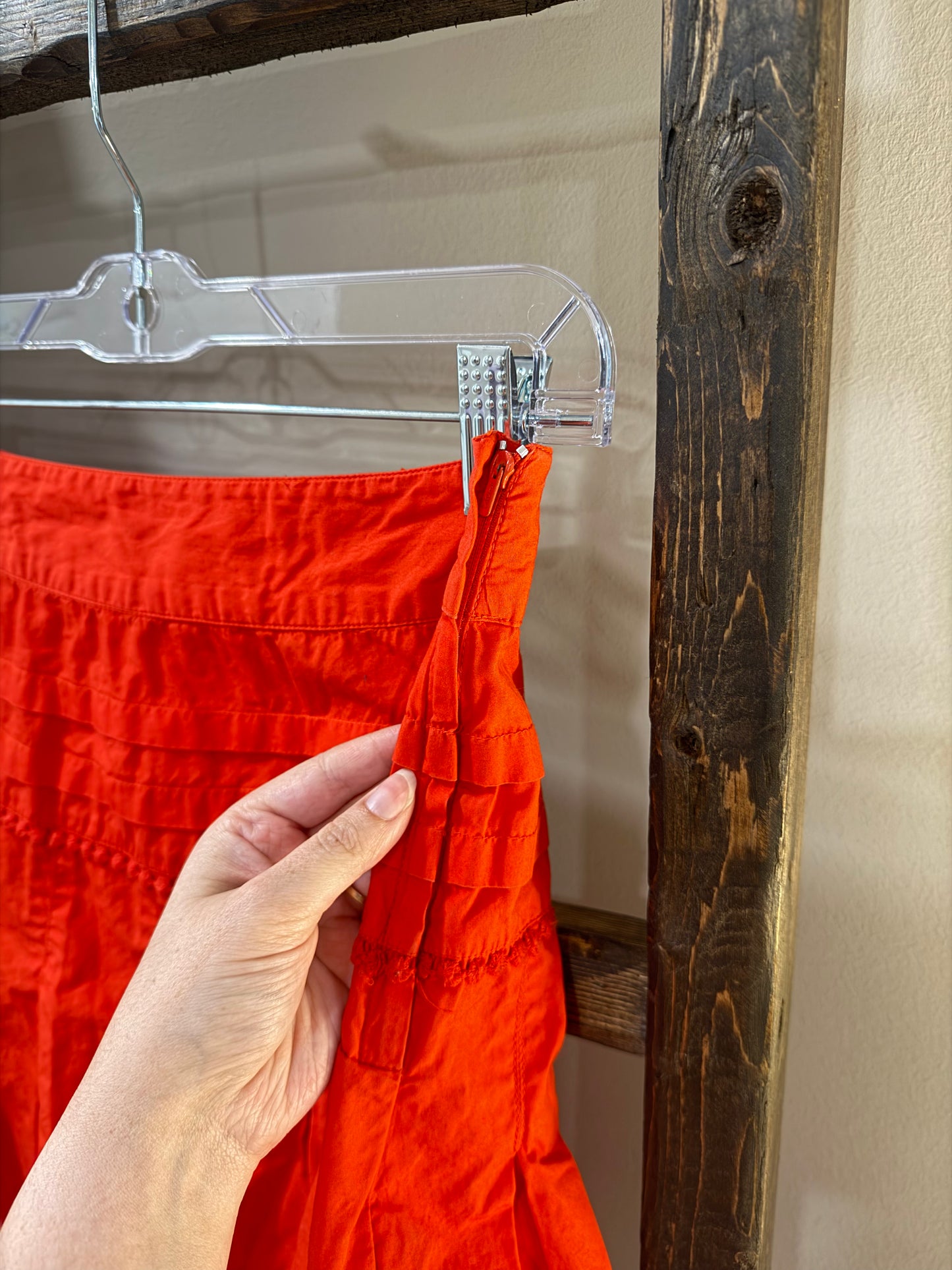 Size 6 H&M Red Ruffle Skirt