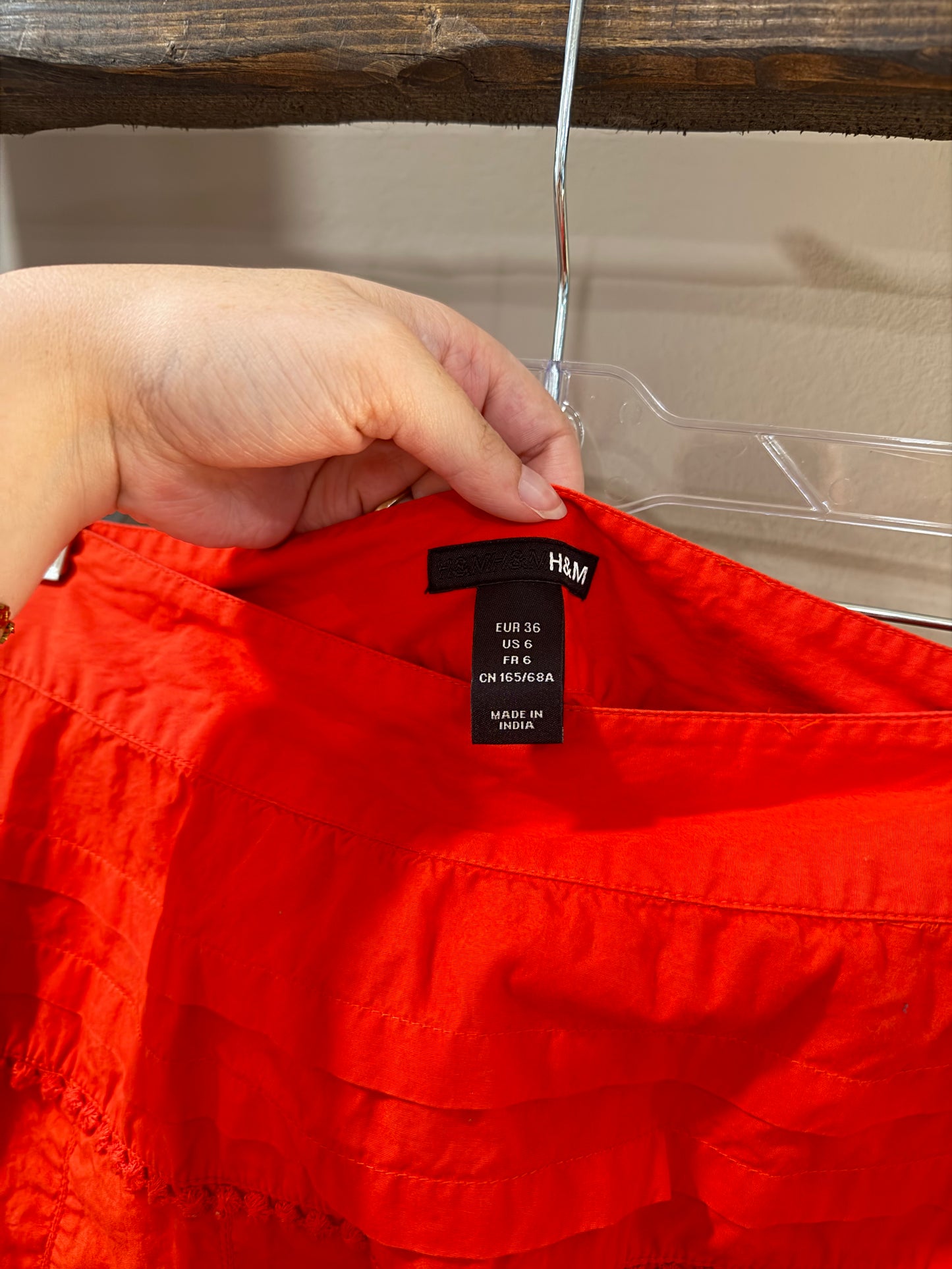 Size 6 H&M Red Ruffle Skirt