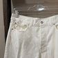 Size 27 Madewell White Low-Slung Baggy Button Fly Jeans