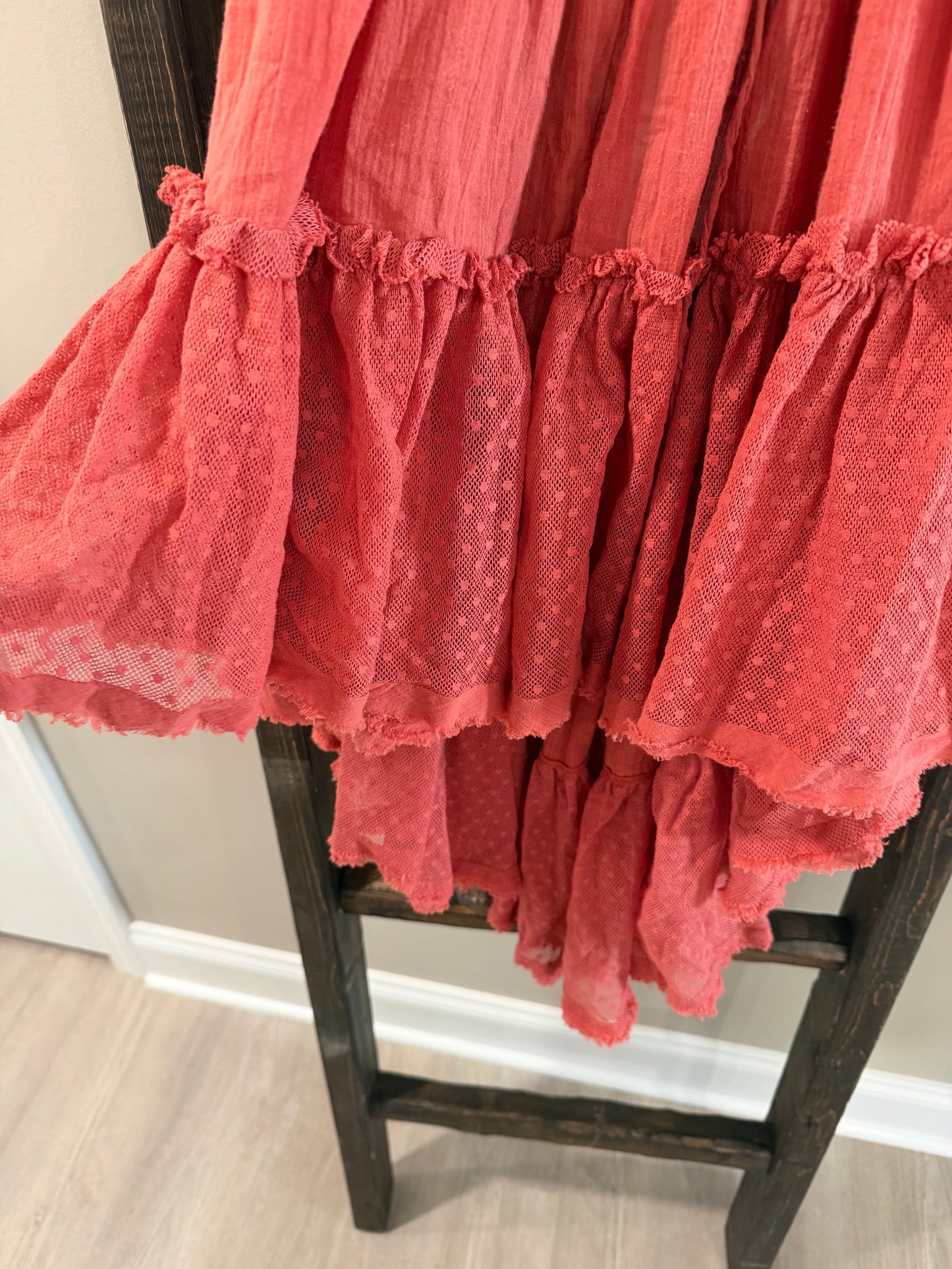 Size Small Free People Endless Summer “100 Degrees” Boho Mini Halter V-Neck Dress